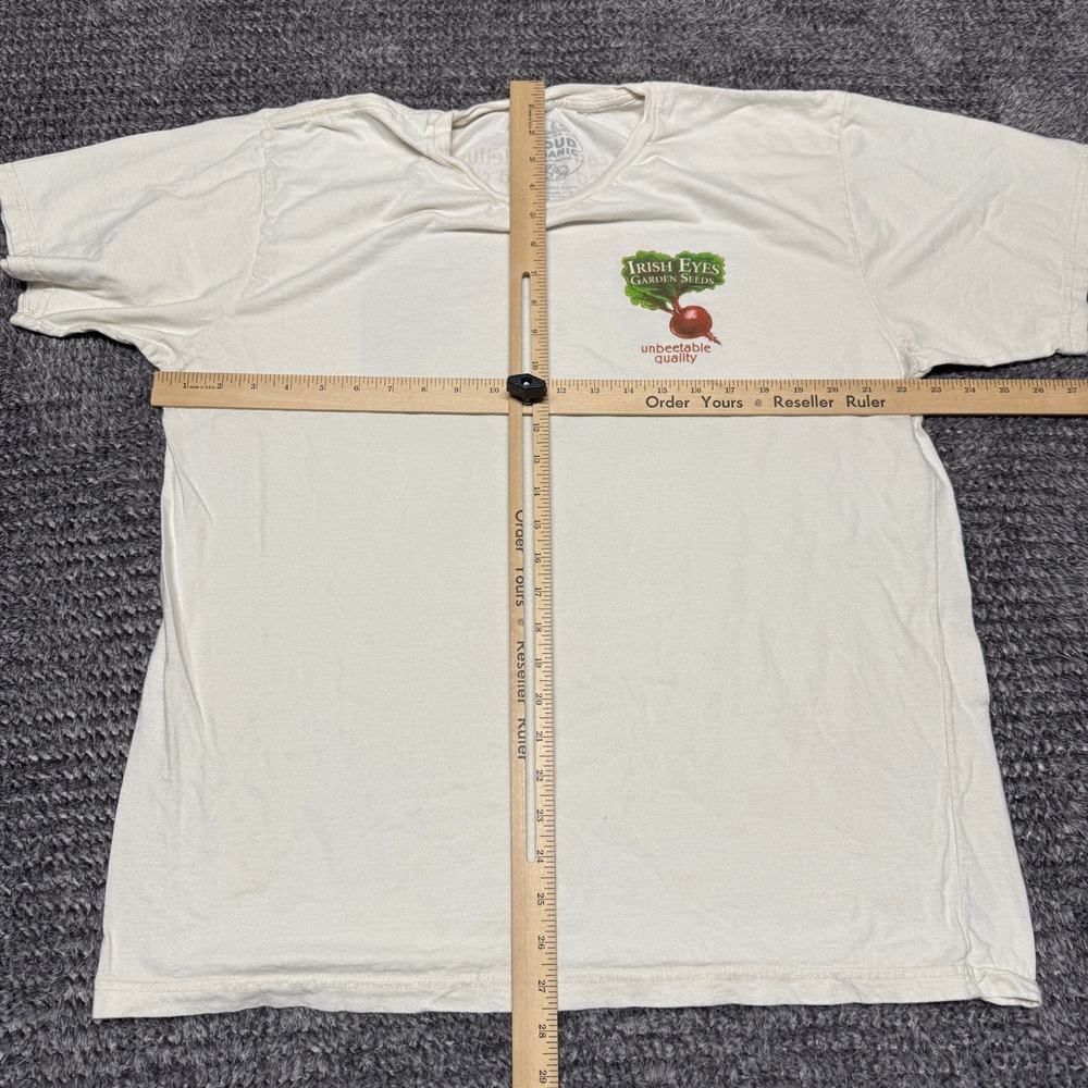 Cloud Organic Unisex T Shirt XL Cream Irish Eyes Garden Seeds Vegetable - Picture 8 of 8